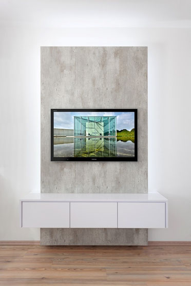 Hintergrund Wand Für Tv / TV Wand mit Altholzverkleidung ...