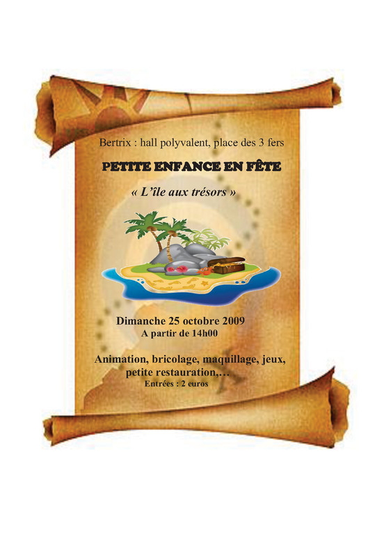 Petite enfance en fête - "L'île aux trésors" -  25 octobre 2009