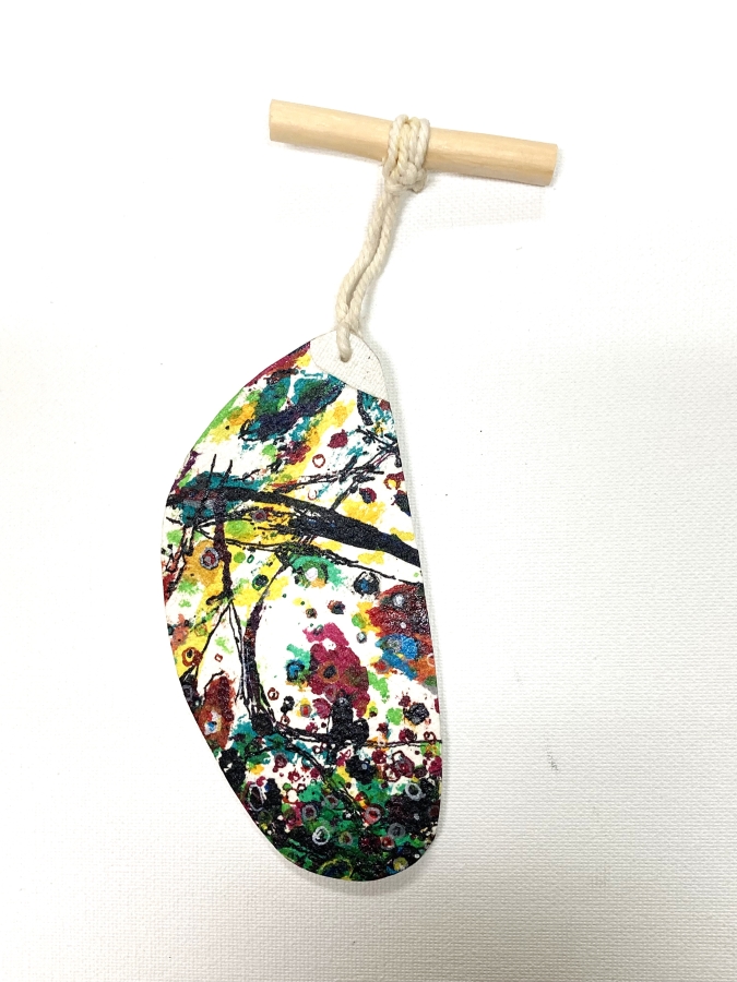 b-12 cosmic leaf, 7x3, 2024 