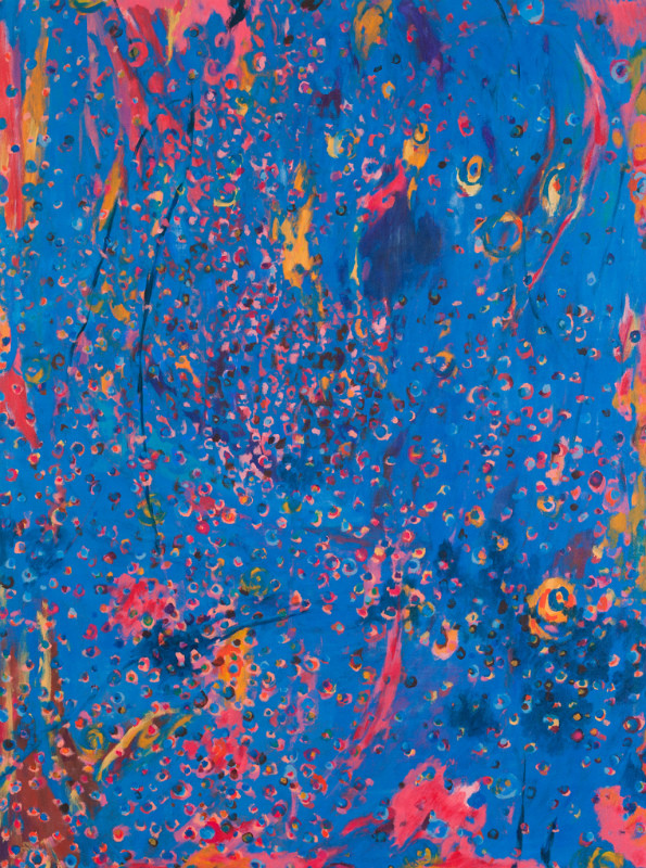 "Suns, Stars, and Cosmic Tree #19", acrylic on canvas (48"x36"), 2014 , in the collection of Hallie Ford Museum (photo- Aaron Johanson)