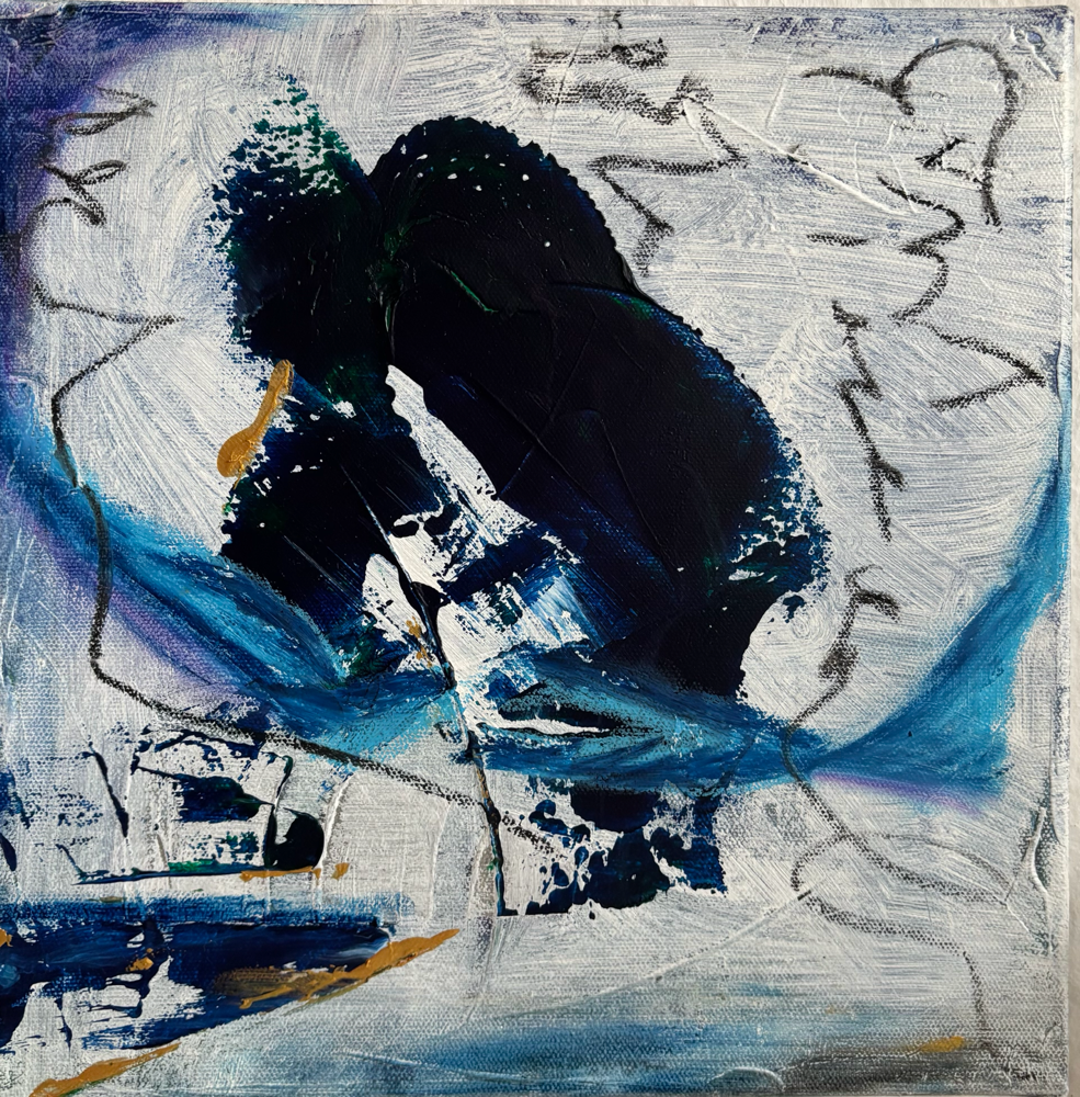 „Auf Wolke 8“, Mixed Media , 30x30 cm , BNr. 409