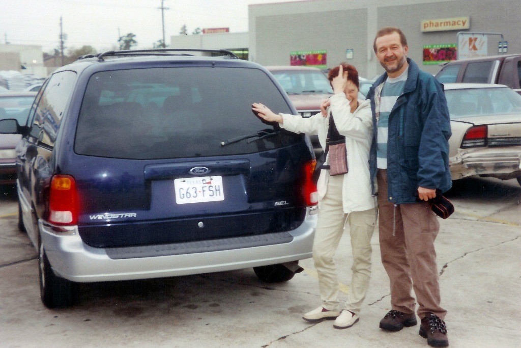 Wir beide während des Stopover in Houston (Texas)
