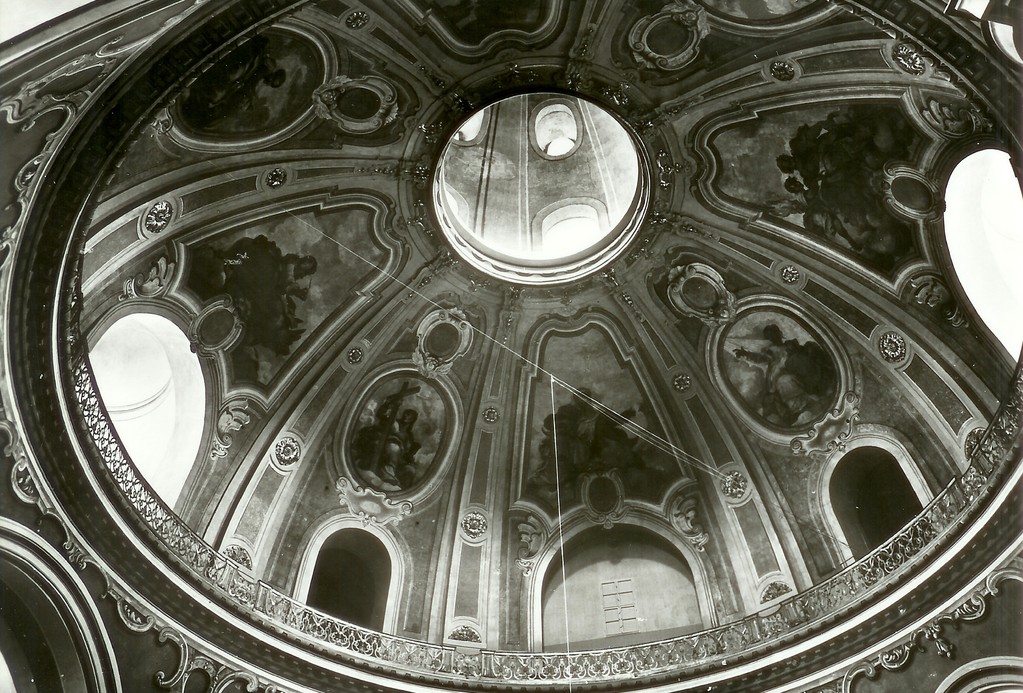 Dresden - in der Frauenkirche, Kuppelansicht