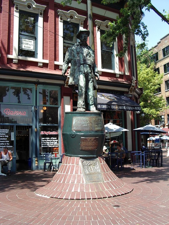 Die Statue von Gassy Jack Deighton, eine legendere Figur und Namensgeber von Gastown