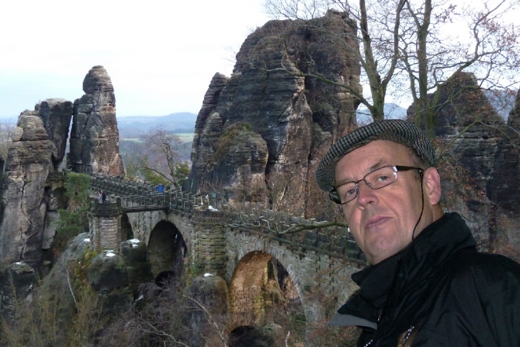 Walter an der Basteibrücke