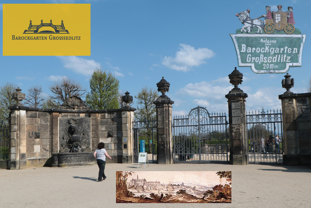Eingang zum Barockgarten Großsedlitz, dem Kleinversailles von Augustvdem Starken