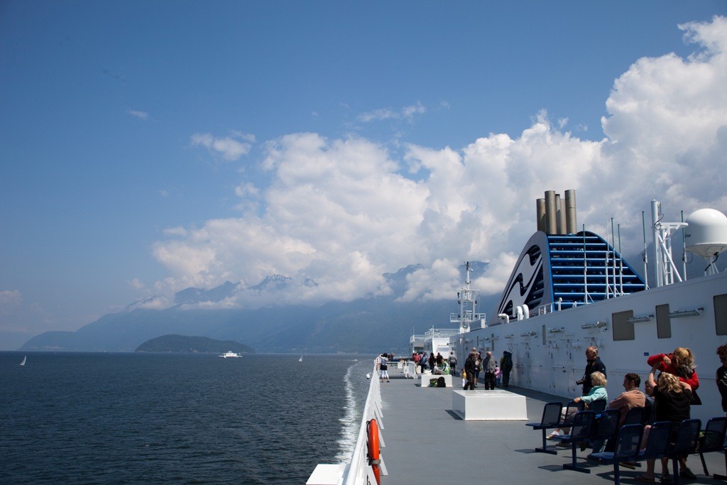 Auf großer Fahrt in Richtung Nanaimo auf Vancouver Island