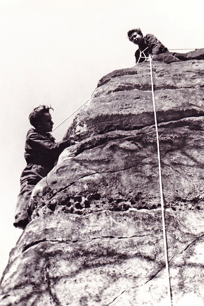 Kletterei am Brandkegel 1978