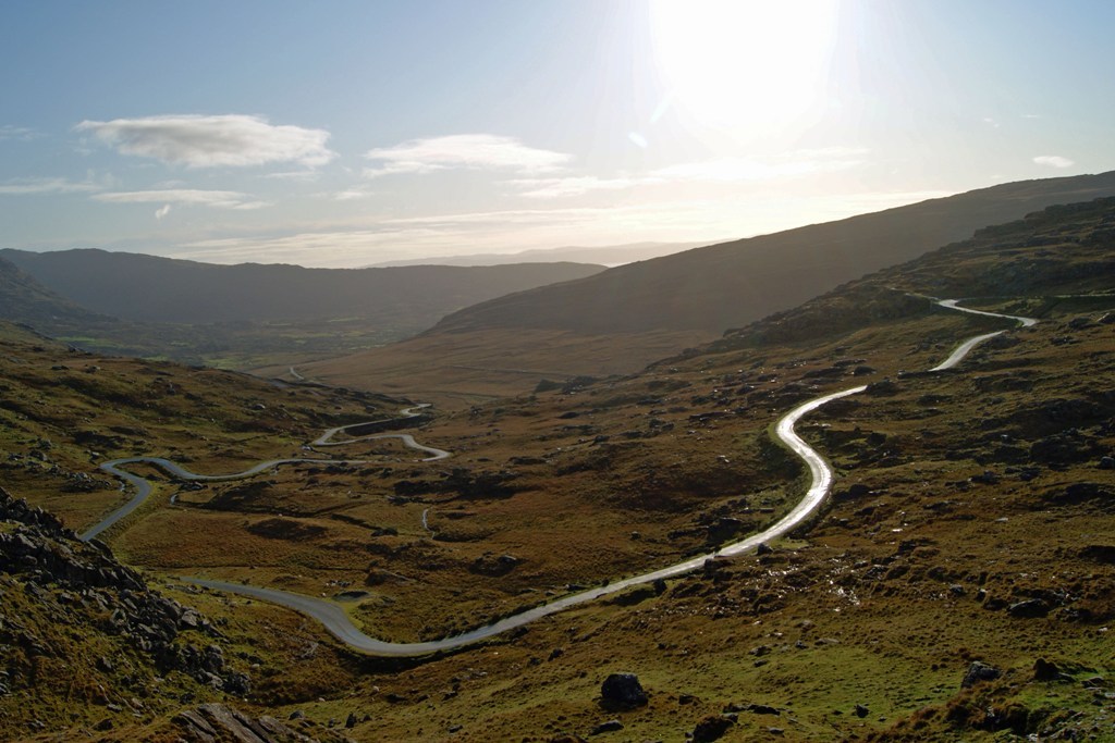 Vom Healy Pass in Richtung Adrigole geschaut