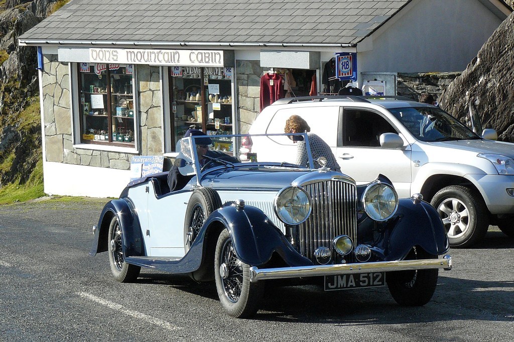 Ein englischer Oldtimer am Healy Pass