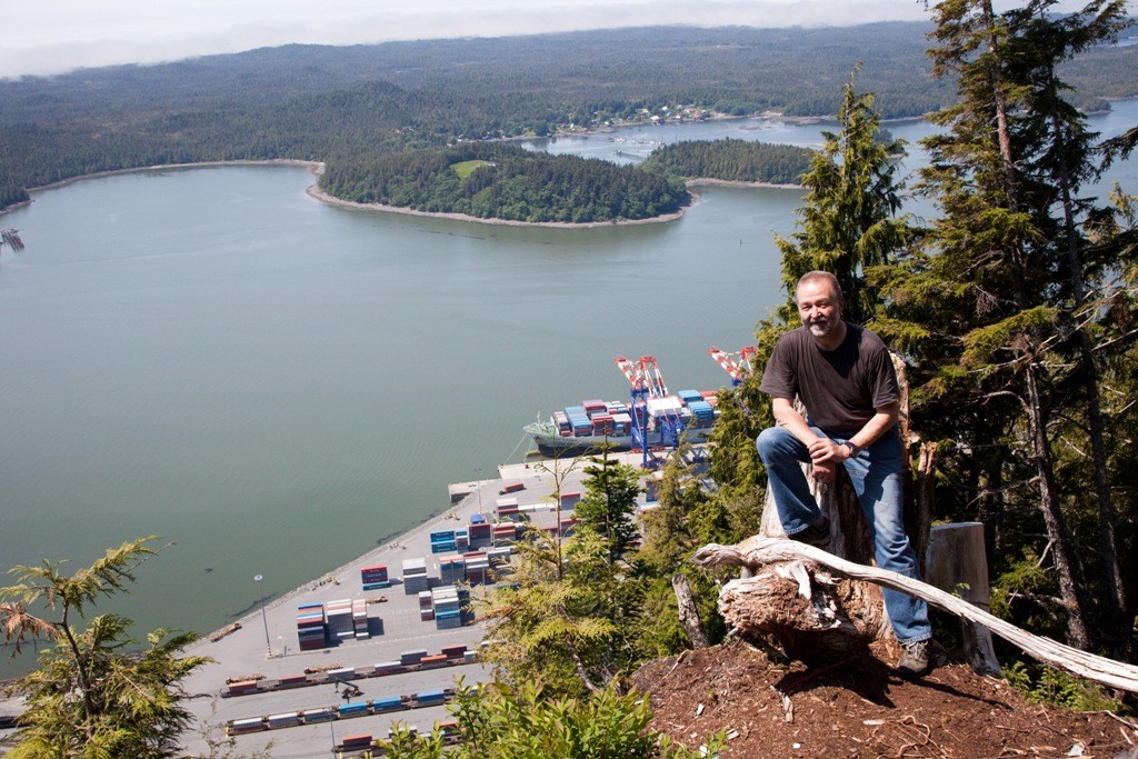 Blick vom   auf Price Rupert, sie liegt in der westkanadischen Provinz British Columbia und hat etwa 13.500 Einwohnern