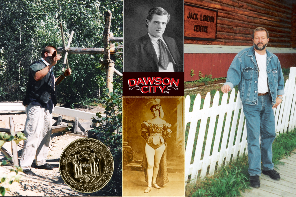 Ich an der ersten Goldfundstelle, Jack London und Tänzerin, ich vor dem Jack London Centre