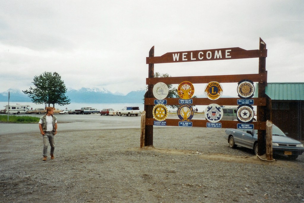 Willkommensaufsteller von Homer (Alaska)