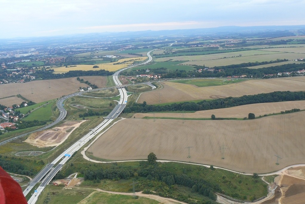 ...die BAB 17 in Blickrichtung Pirna