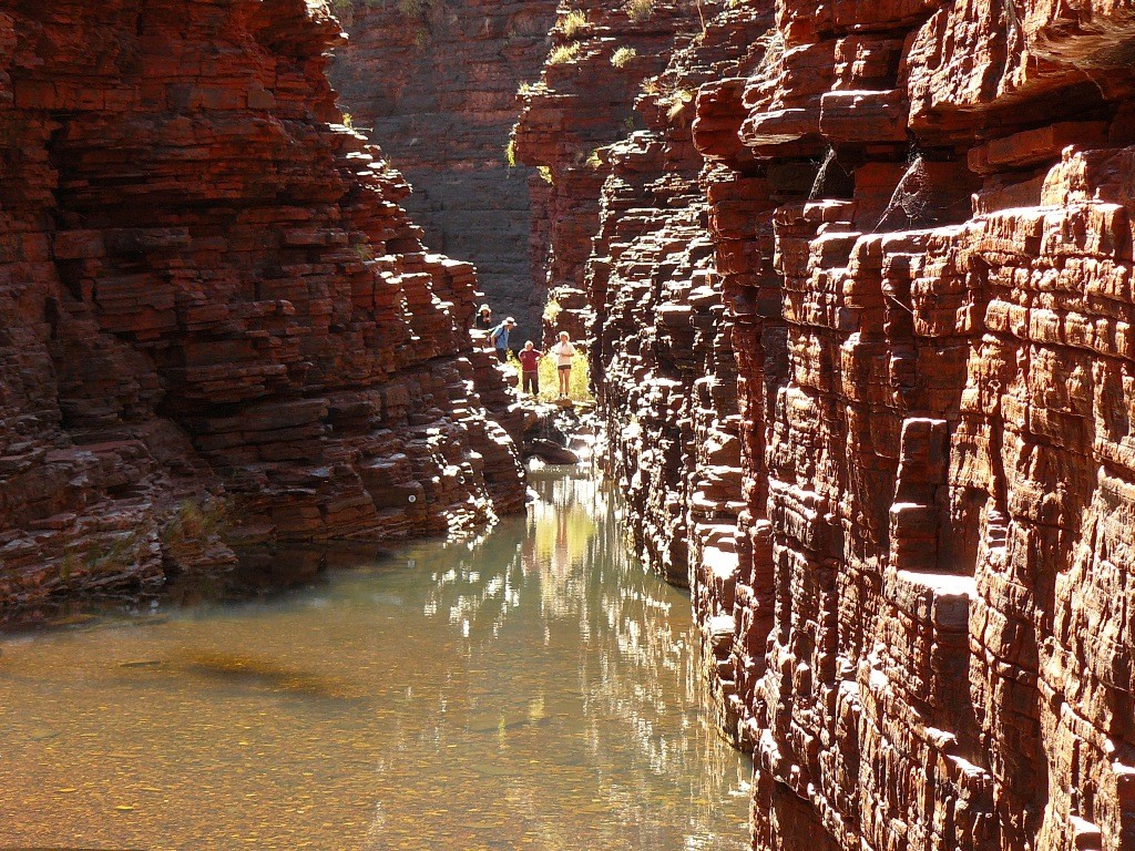 Hier hisste dann das weibliche Geschlecht die weiße Fahne, nur wir Männer gingen tiefer in die Hancock Schlucht.