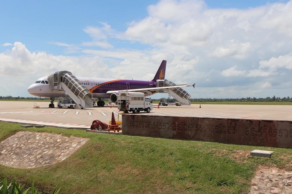 ...und nach knapp 45 Min. landen wir in Siem Reap, Kambodscha!