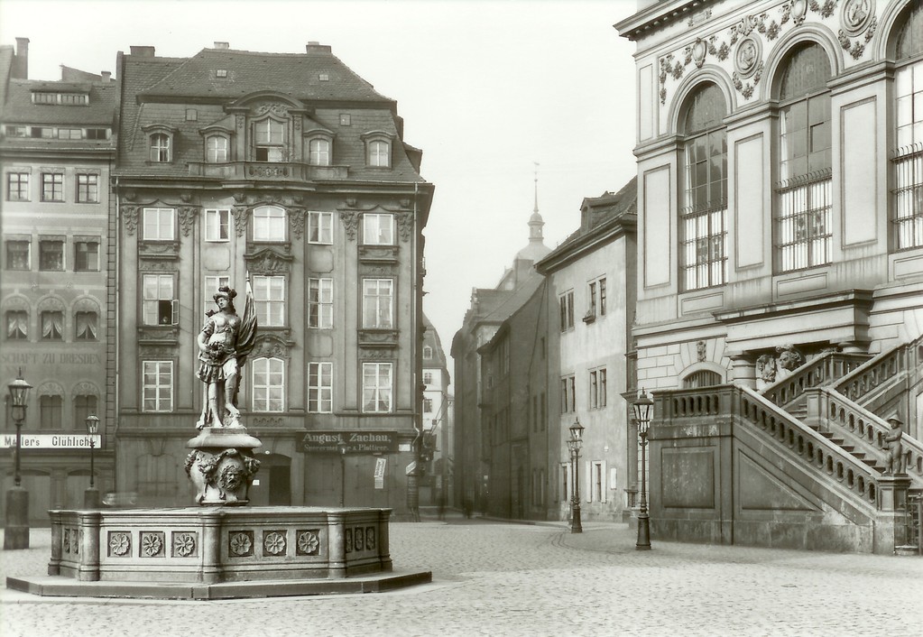 Dresden - Dinglingerhaus, Jüdenhof u. Friedensbrunnen