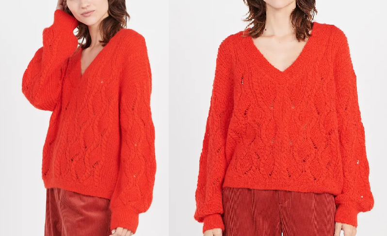 Pull rouge karine lemarchand top