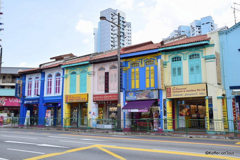 Little India, Singapur, Bunte Häuser