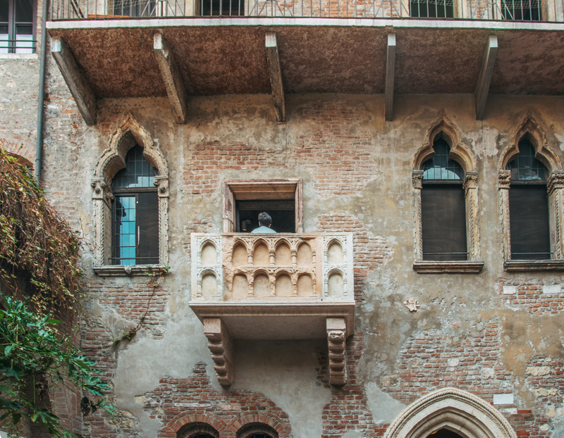 Balkon von Julia, Romeo und Julia, Verona, Italien