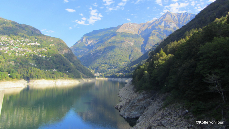 Staumauer, Verzascatal, Tessin, Schweiz