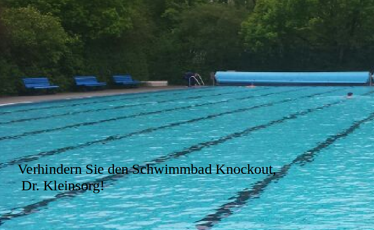 Medienmitteilung zum Schwimmbad Knockout in Tempelhof Schöneberg