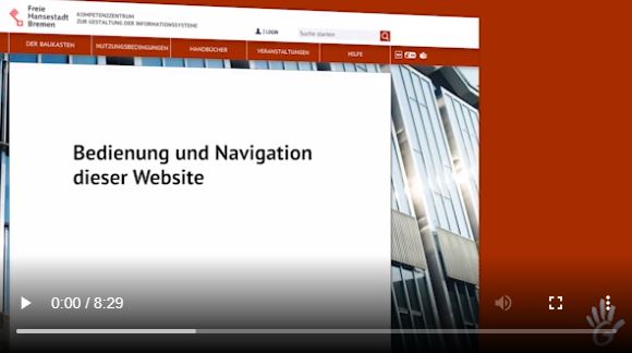 Video Bedienung und Navigation des Serviceportal Bremen in deutscher Gebärdensprache.