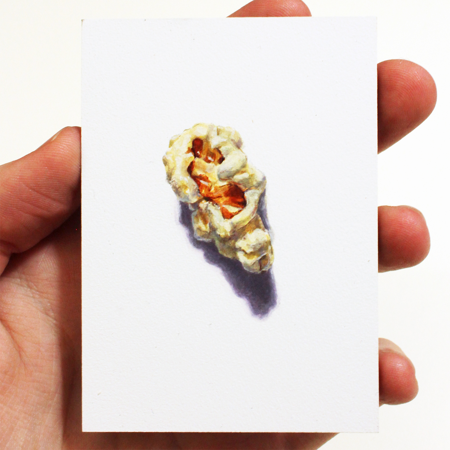 "Zea Mays Everta IV"  Acrylic on Panel, 3,5x2,5in, 2019