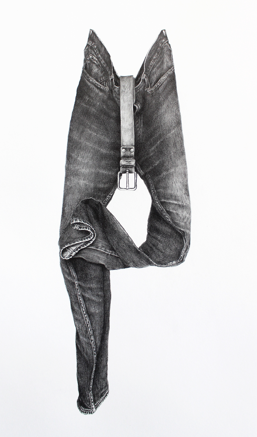 "Blue Jeans" Graphite on Paper, 17x13 in, 2019