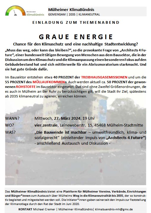 Auch die BI als Mitglied im Mülheimer KlimaBündnis lädt euch herzlich ein!