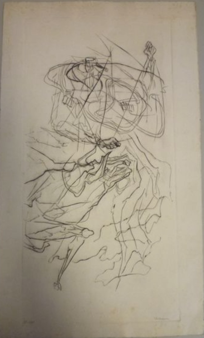 Varbanesco, composition au cheval, 2ème état, 45 x 22,5.