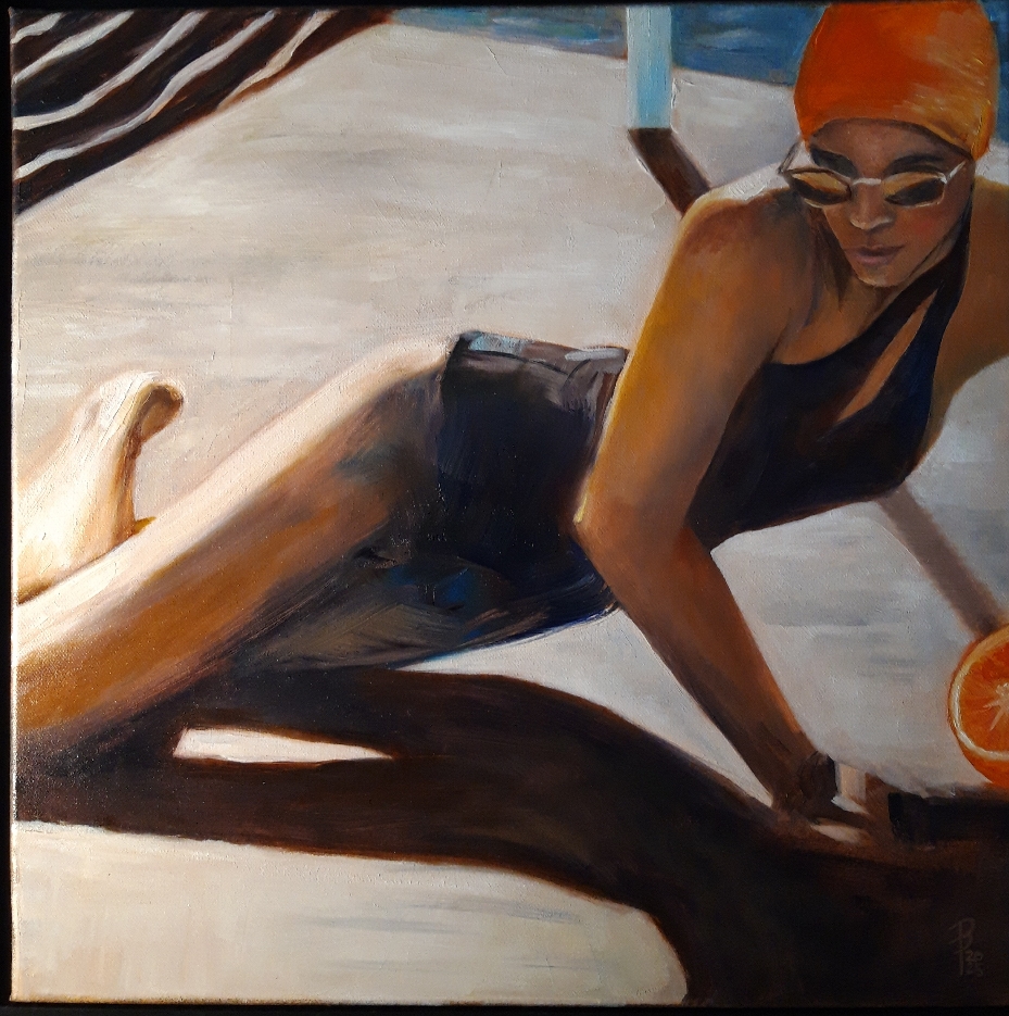 Summerfeeling, 2025, 40x40, Öl auf Leinwand