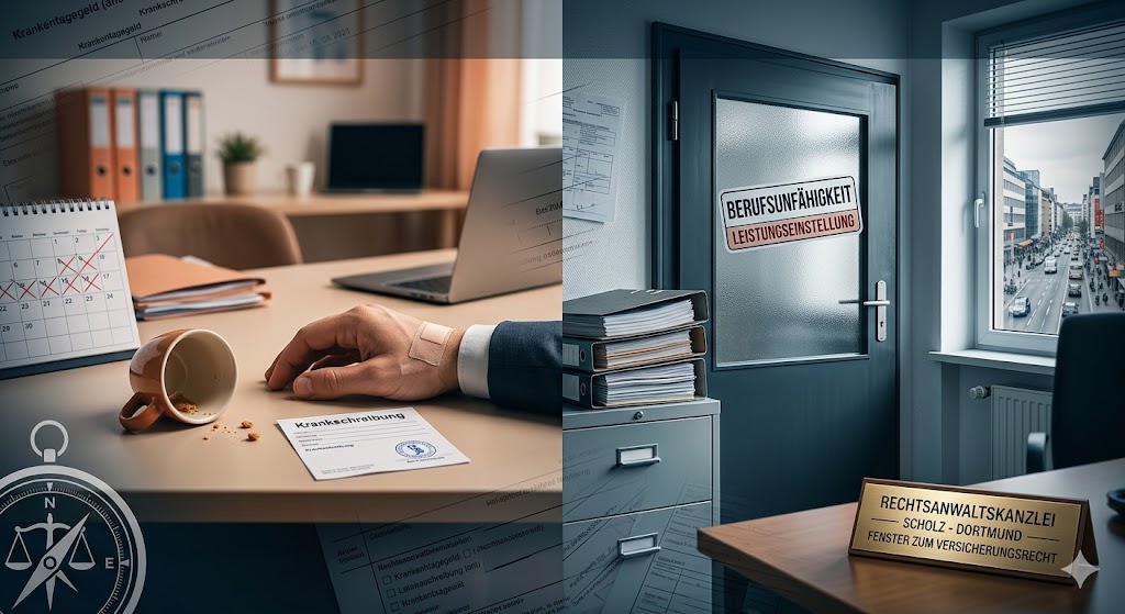 Krankentagegeld vs. Berufsunfähigkeit: Wenn der Versicherer plötzlich die Zahlung einstellt