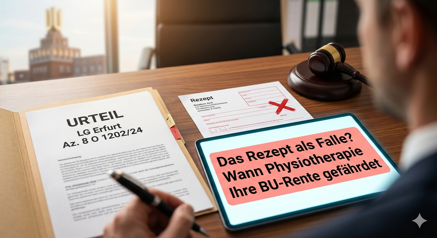 Das Rezept als Falle? Wann Physiotherapie Ihre BU-Rente gefährdet