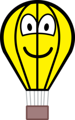 aérostat - transport - sciences et techniques - smiley émoticône émoji cartoon clipart illustration - artémotic