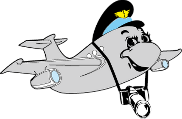 avion - transport - sciences et techniques - smiley émoticône émoji cartoon clipart illustration - artémotic