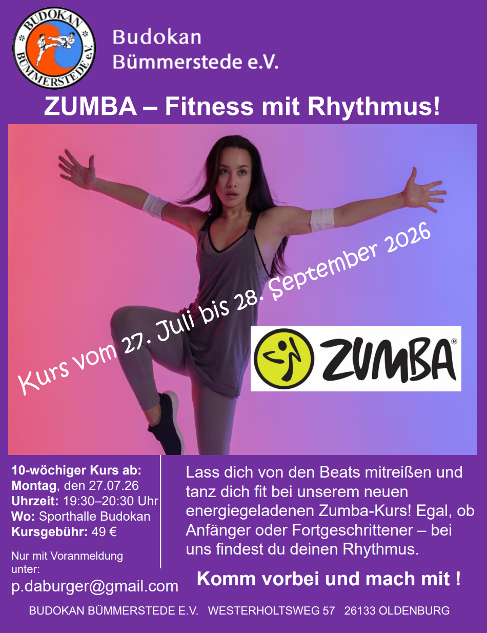Zumba Kurs ab 27.07.2026