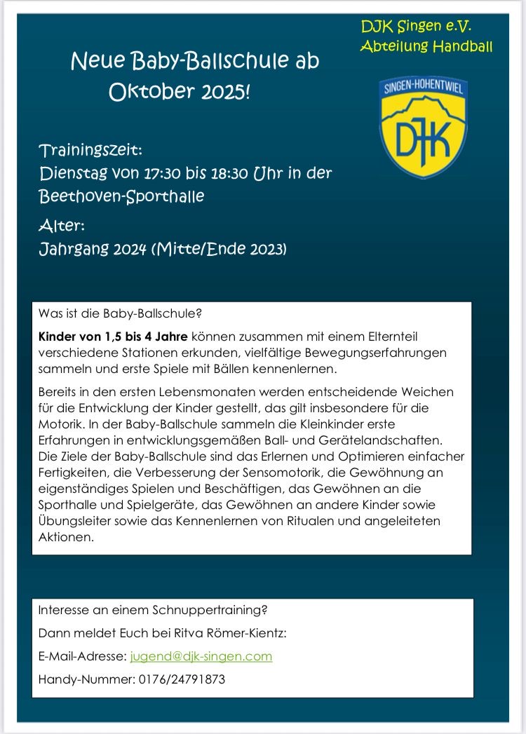 Neue Baby-Ballschule ab Oktober