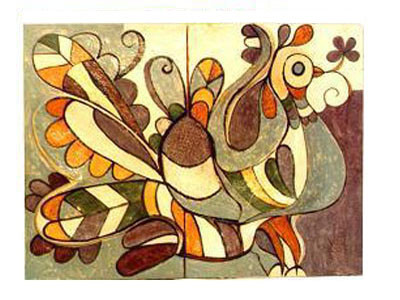 Exotic bird, 66x48 cm