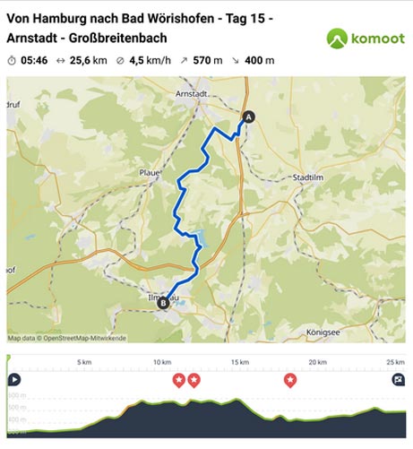 Tag 15 - Arnstadt (Marlishausen) - Großbreitenbach