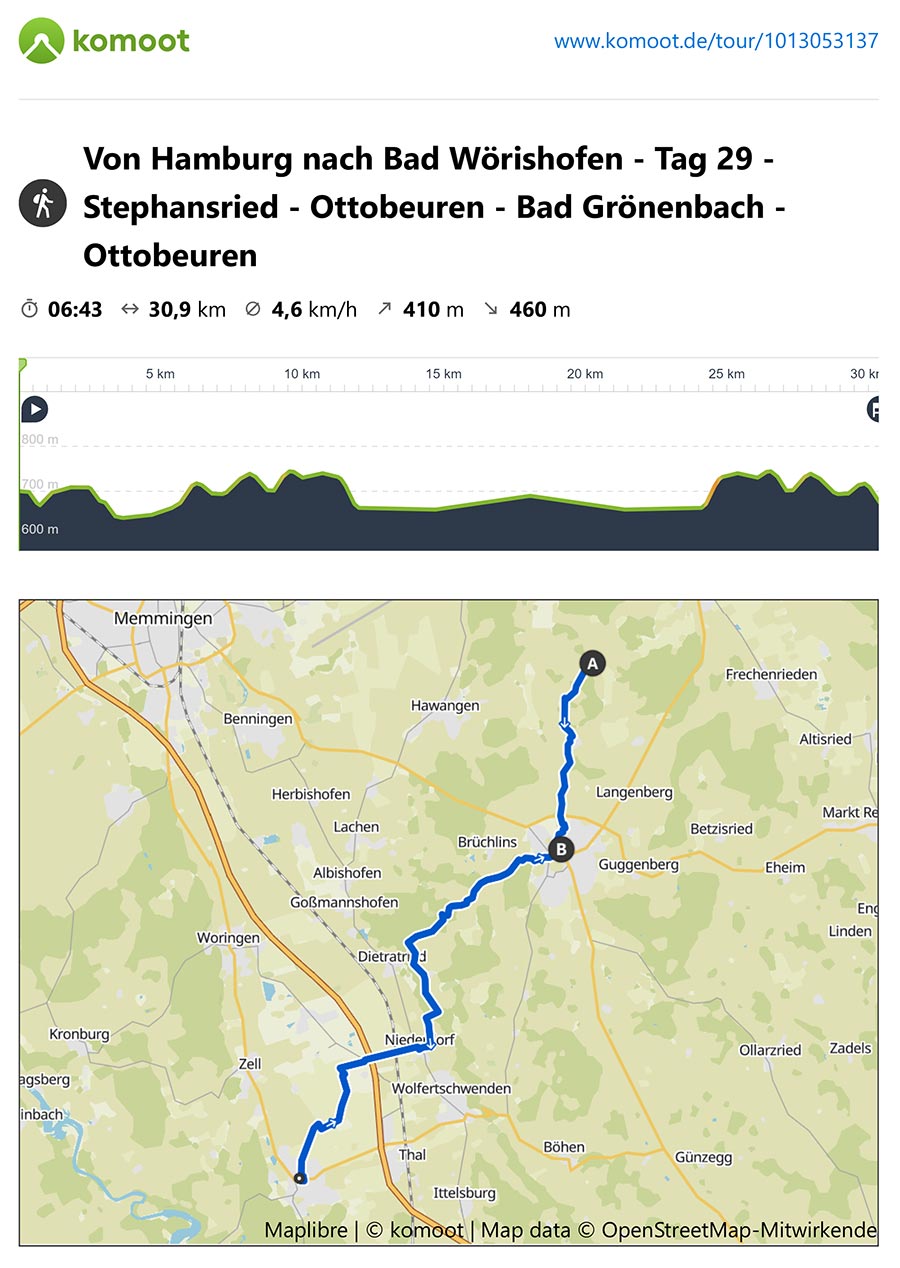 Tag 29 - Stephansried - Bad Grönenbach - Ottobeuren