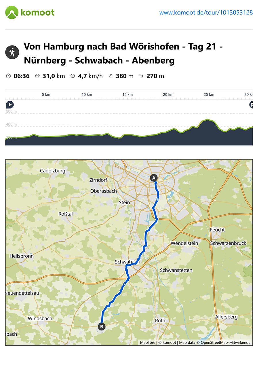 Tag 21 - Nürnberg - Schwabach
