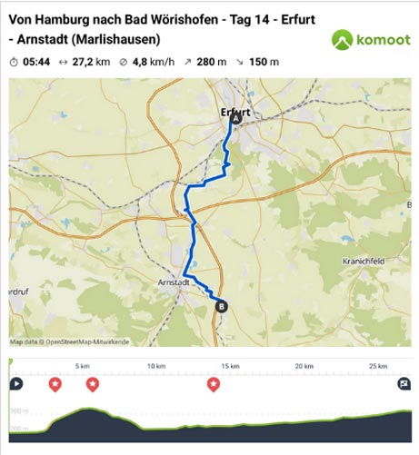 Tag 14 - Erfurt - Arnstadt