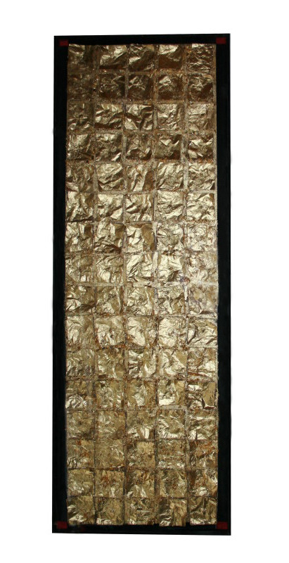 Partitură, simfonie sau requiem,  tehnică mixtă pe pânză, 46 x 138 cm