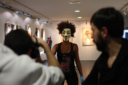 making off Taller Entre Mujeres, fotografía contemporánea, 2013 Valladolid (Espacio Joven) - foto Juan Mellado