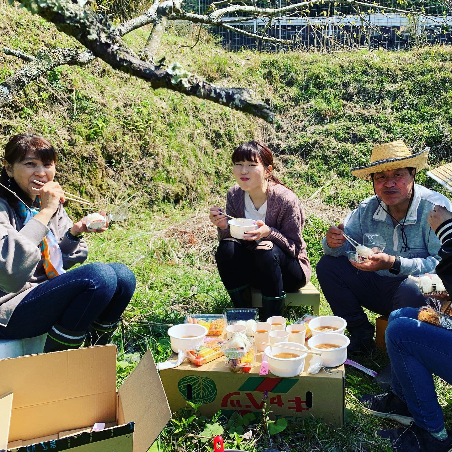 自然の中でランチ