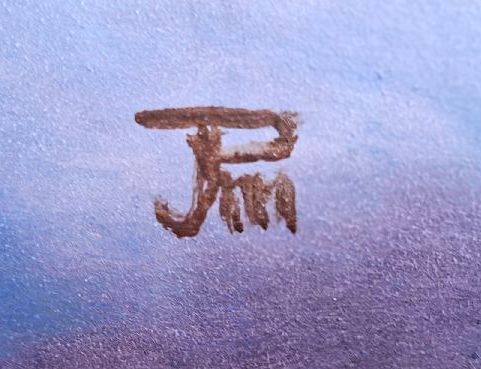 Firma del cuadro -La Perelloná – Joaquín Pardo