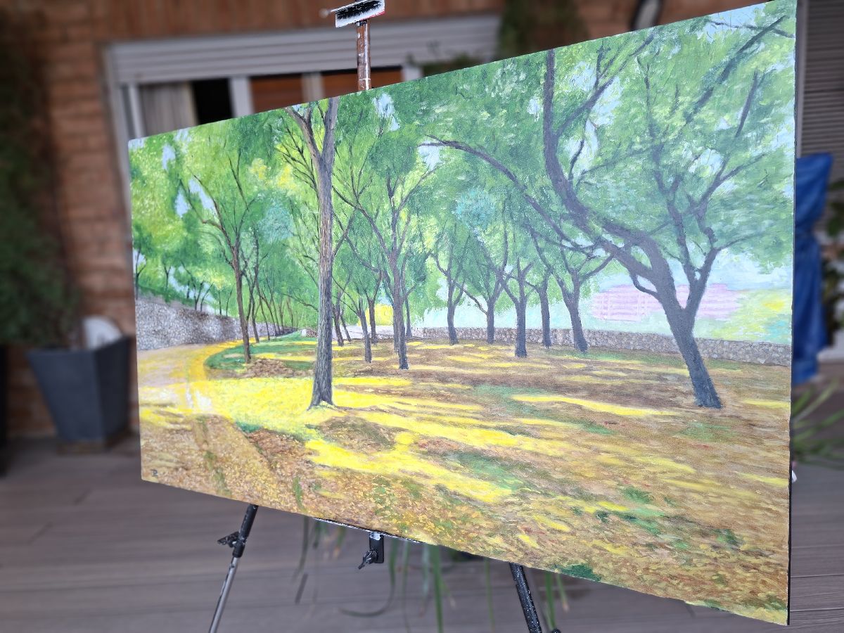 vista derecha del cuadro ‘Bosquecillo en el Parque de Cabecera’ – Joaquín Pardo