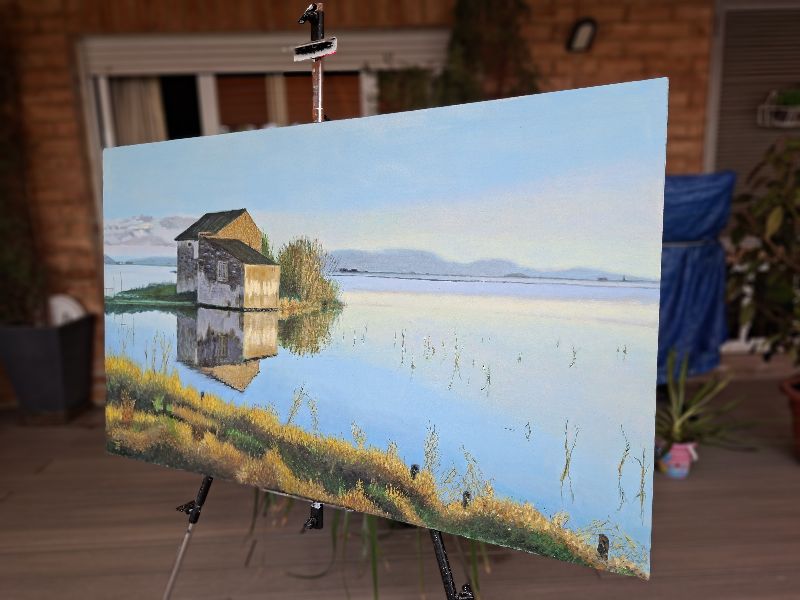 Vista derecha del cuadro - Paisaje sereno – Joaquín Pardo