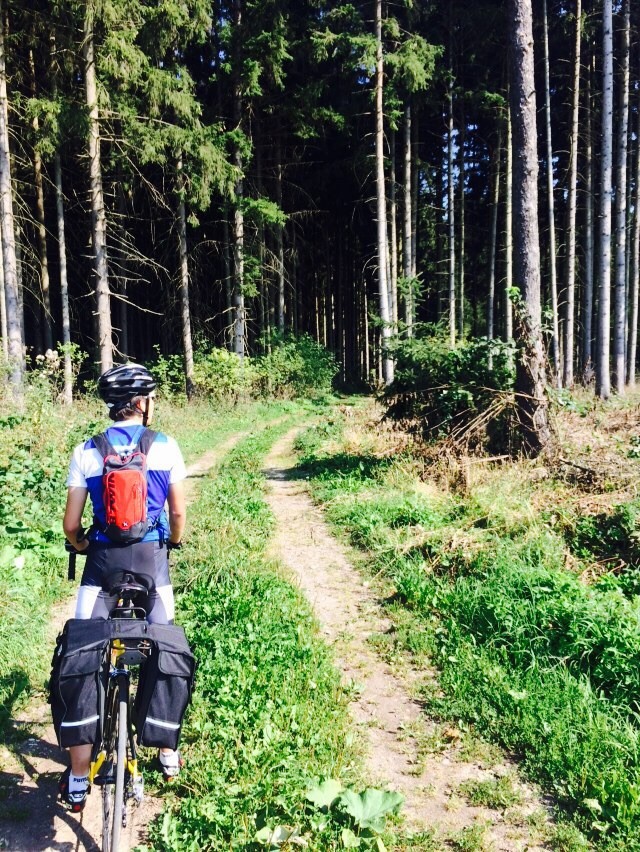 Lost with our roadbikes in the woods in Kärnten, Austria